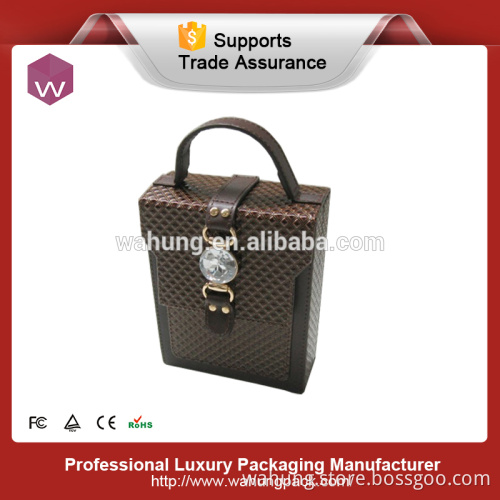 briefcase style leather jewelry keeping case leatherette jewelry case for women